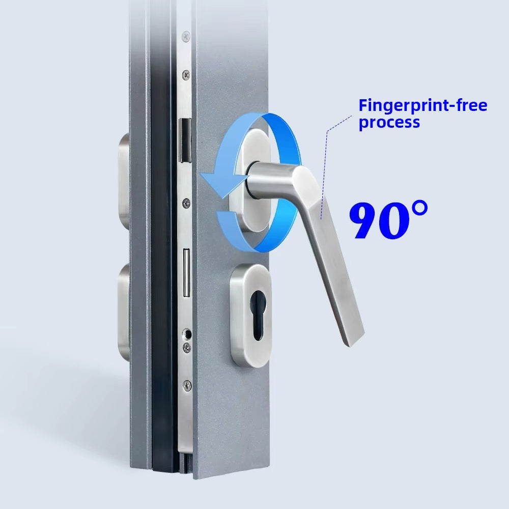 Minimalist Stainless Steel Lockable Door Handle