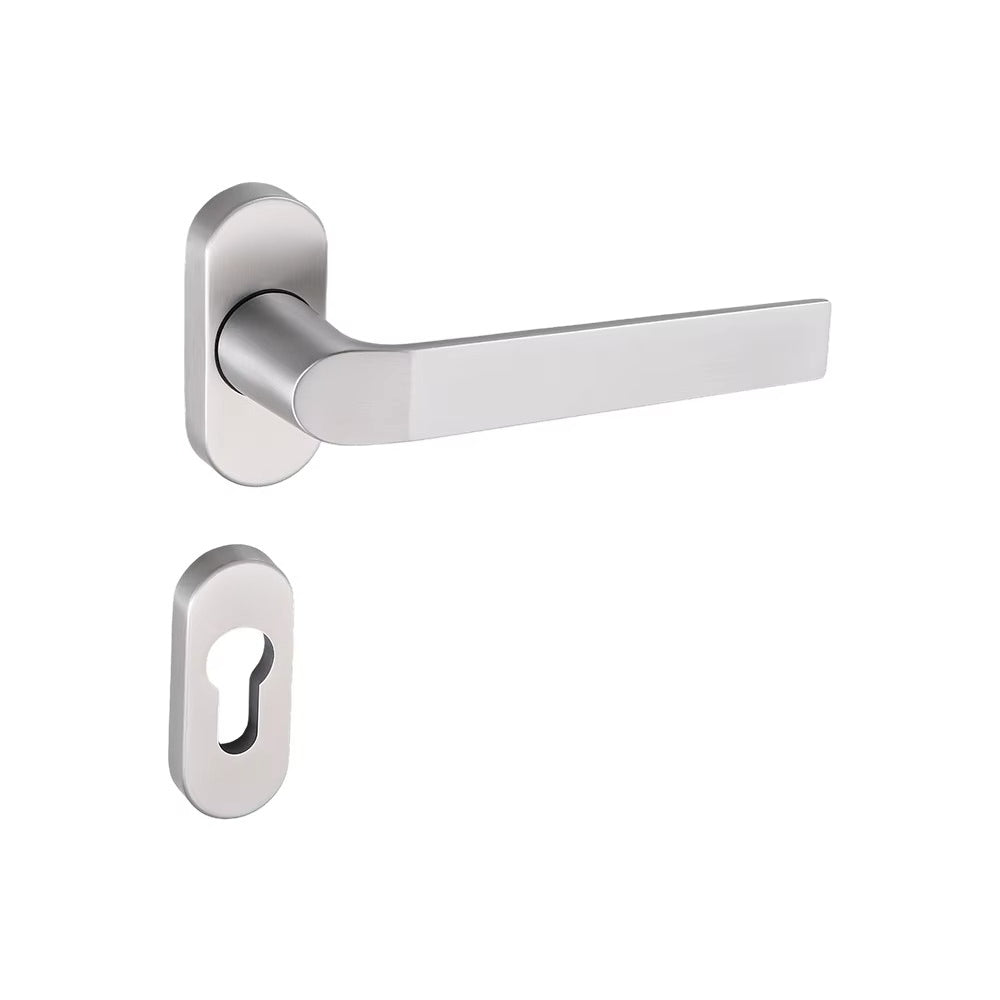 Minimalist Stainless Steel Lockable Door Handle